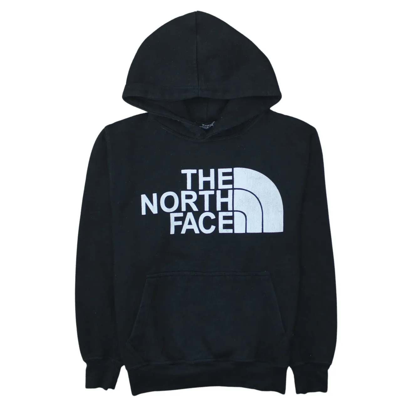 The North Face Black Hoodie Men's Small Printed Big Logo Front Pocket Sweatshirt sold by Vintage Club