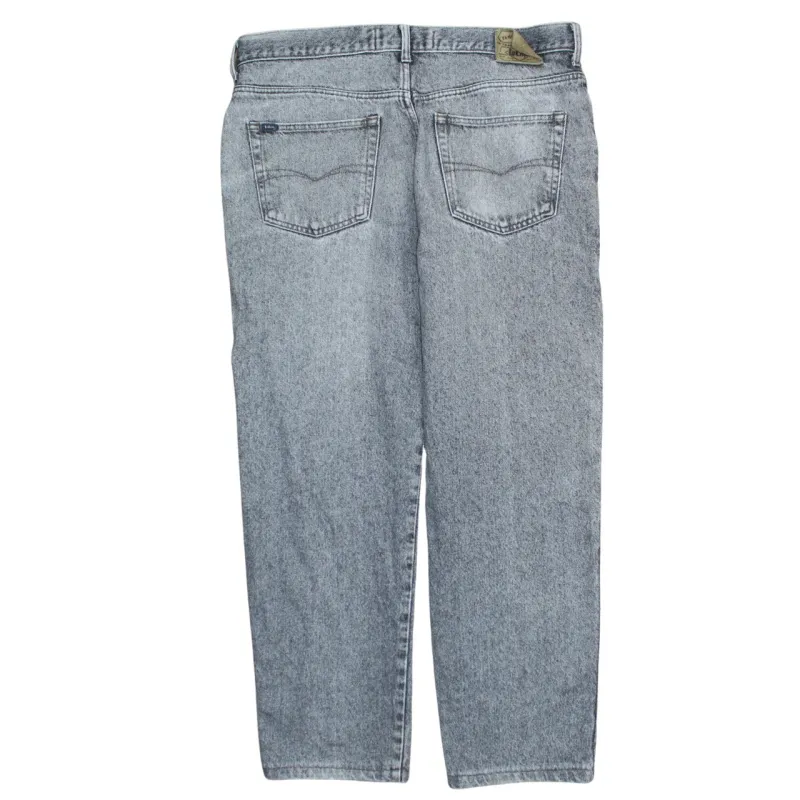 Lee Cooper Light Grey Jeans Men's 38 Straight Leg Stonewash Five Pocket Denim Trousers made by Lee