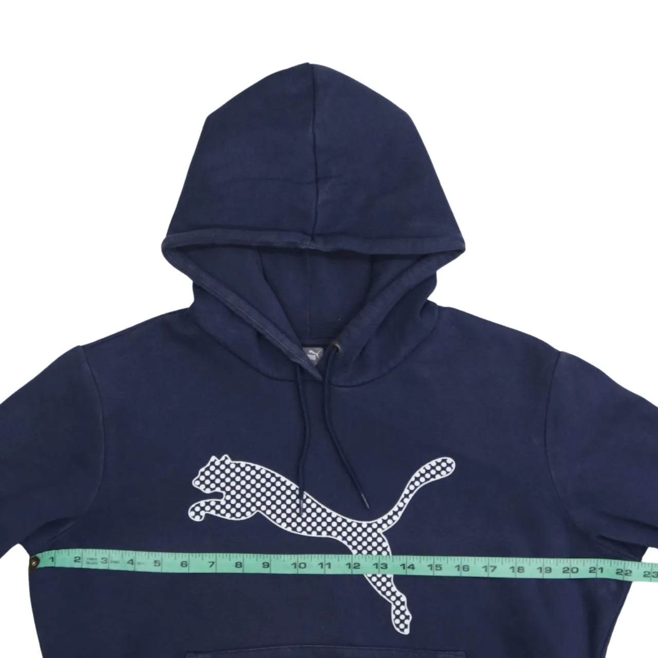 Puma Navy Blue Hoodie Women’s XLarge Printed Big Cat Logo Front Pocket Sweatshirt sold by Vintage Club product image thumbnail 5