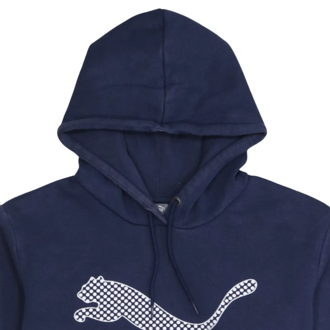 Puma Navy Blue Hoodie Women’s XLarge Printed Big Cat Logo Front Pocket Sweatshirt sold by Vintage Club product image thumbnail 3