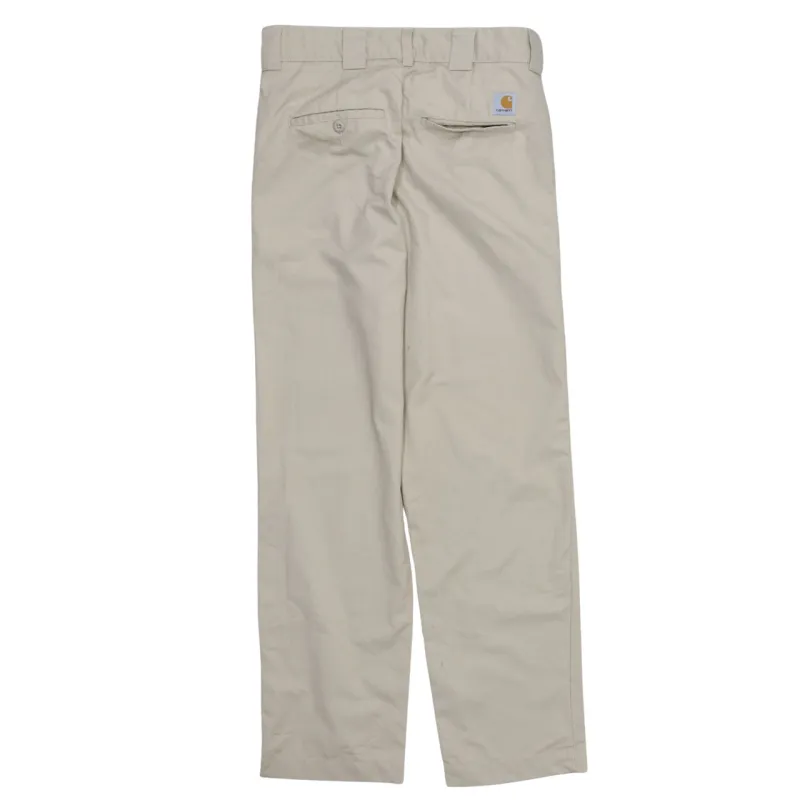 Carhartt Beige Craft Pants Men's W27 Straight Leg Chino Style Work Trousers made by Carhartt
