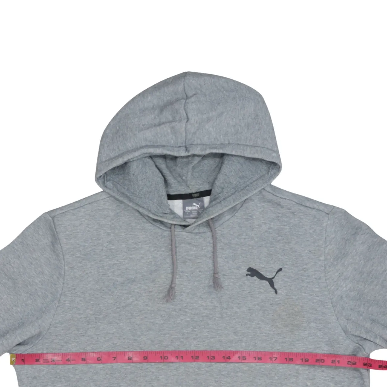 Puma Grey Hoodie Men's Large Embroidered Chest Logo Front Pocket Pullover Sweatshirt sold by Vintage Club product image thumbnail 5