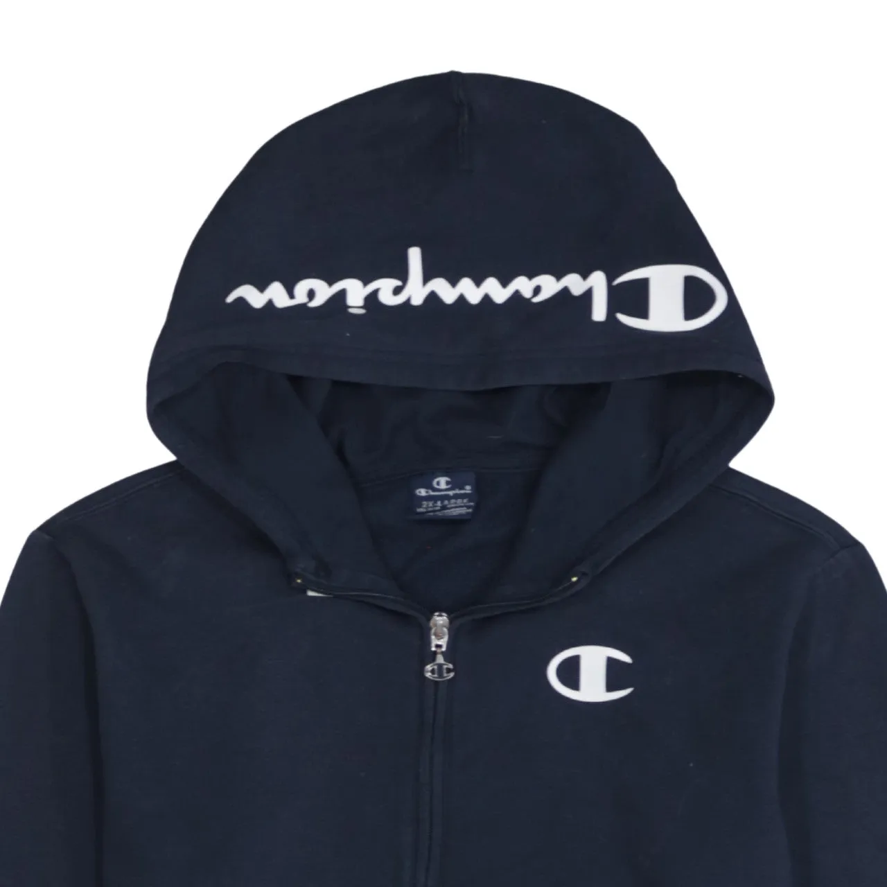 Champion Navy Blue Hoodie Women’s XXLarge Half Zip Embroidered Logo Front Pocket Sweatshirt sold by Vintage Club product image thumbnail 3