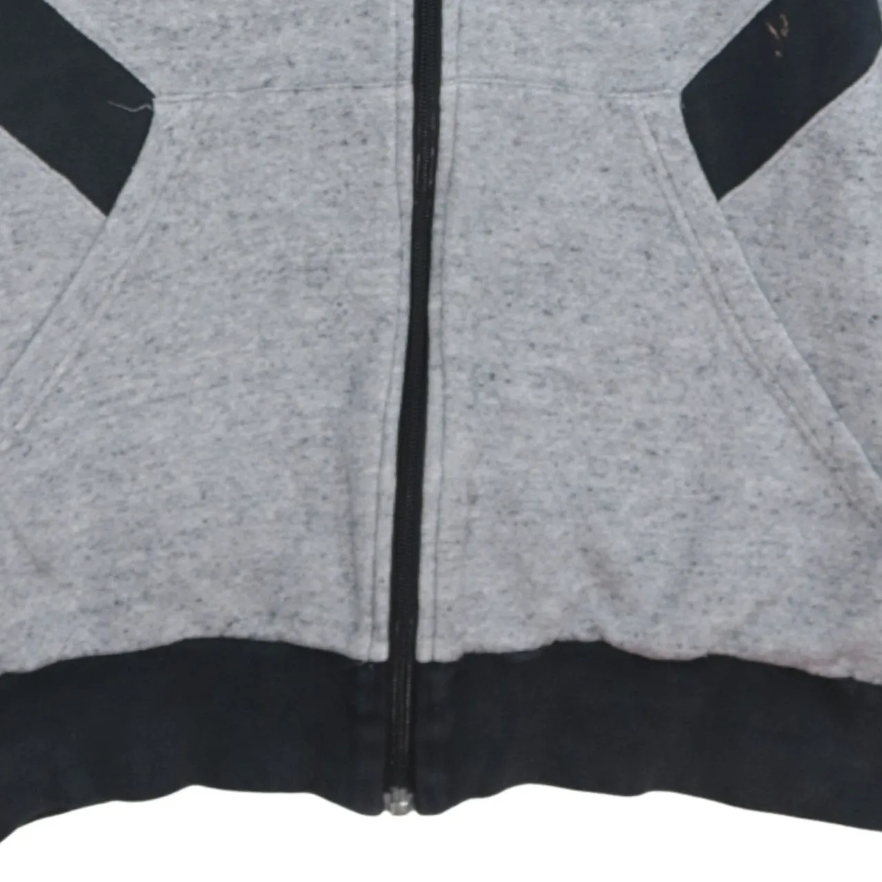 Adidas Grey Zip Hoodie Women's Large Trefoil Logo Three Stripe Sleeves Sweatshirt sold by Vintage Club product image thumbnail 4