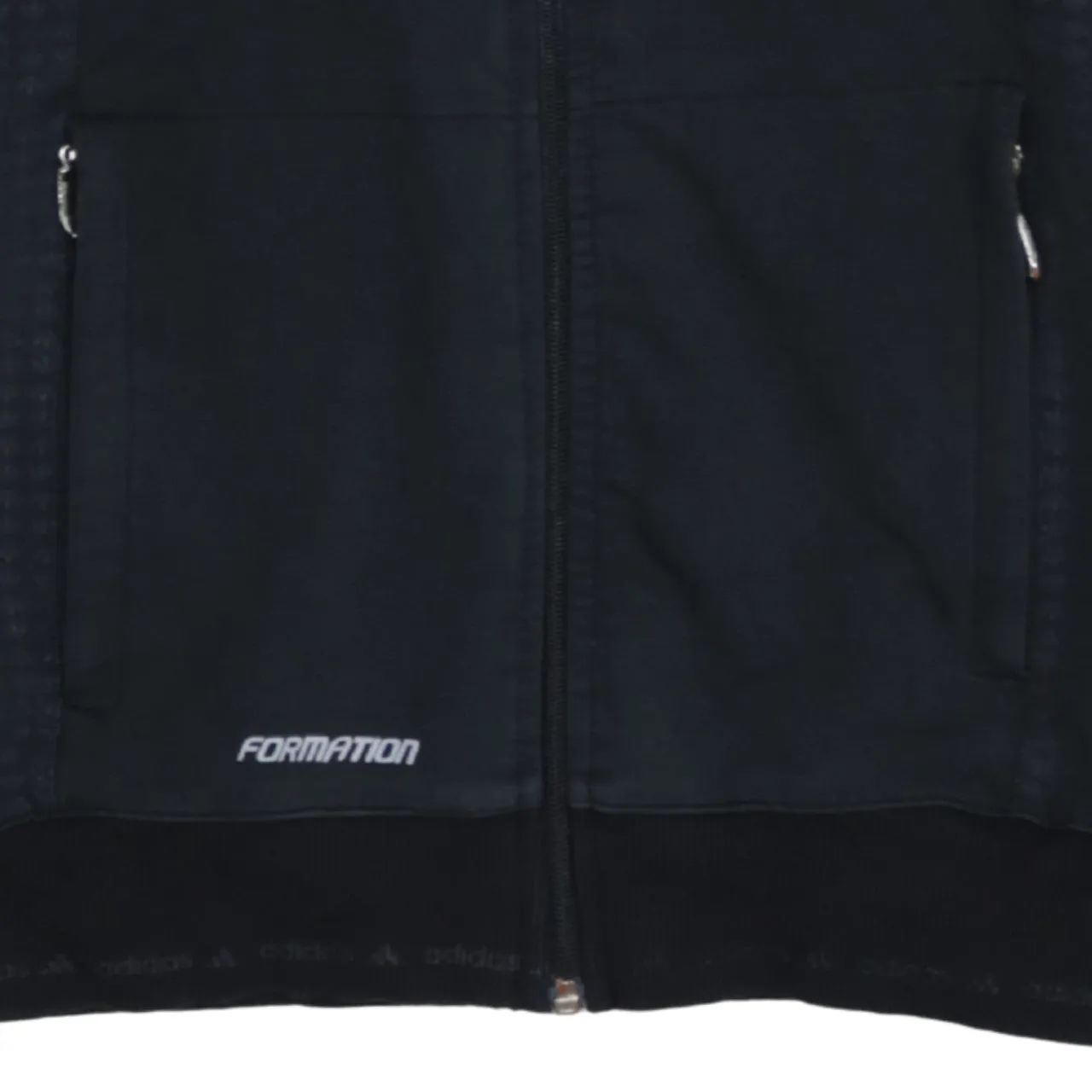 Adidas Black Full Zip Hoodie Women’s XLarge Printed Logo Formotion Panels Track Top sold by Vintage Club product image thumbnail 4