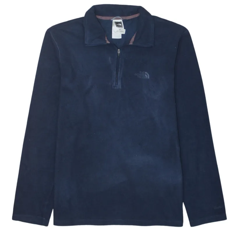 The North Face Navy Blue Fleece Jumper Men’s Medium Quarter Zip Embroidered Logo Pullover sold by Vintage Club