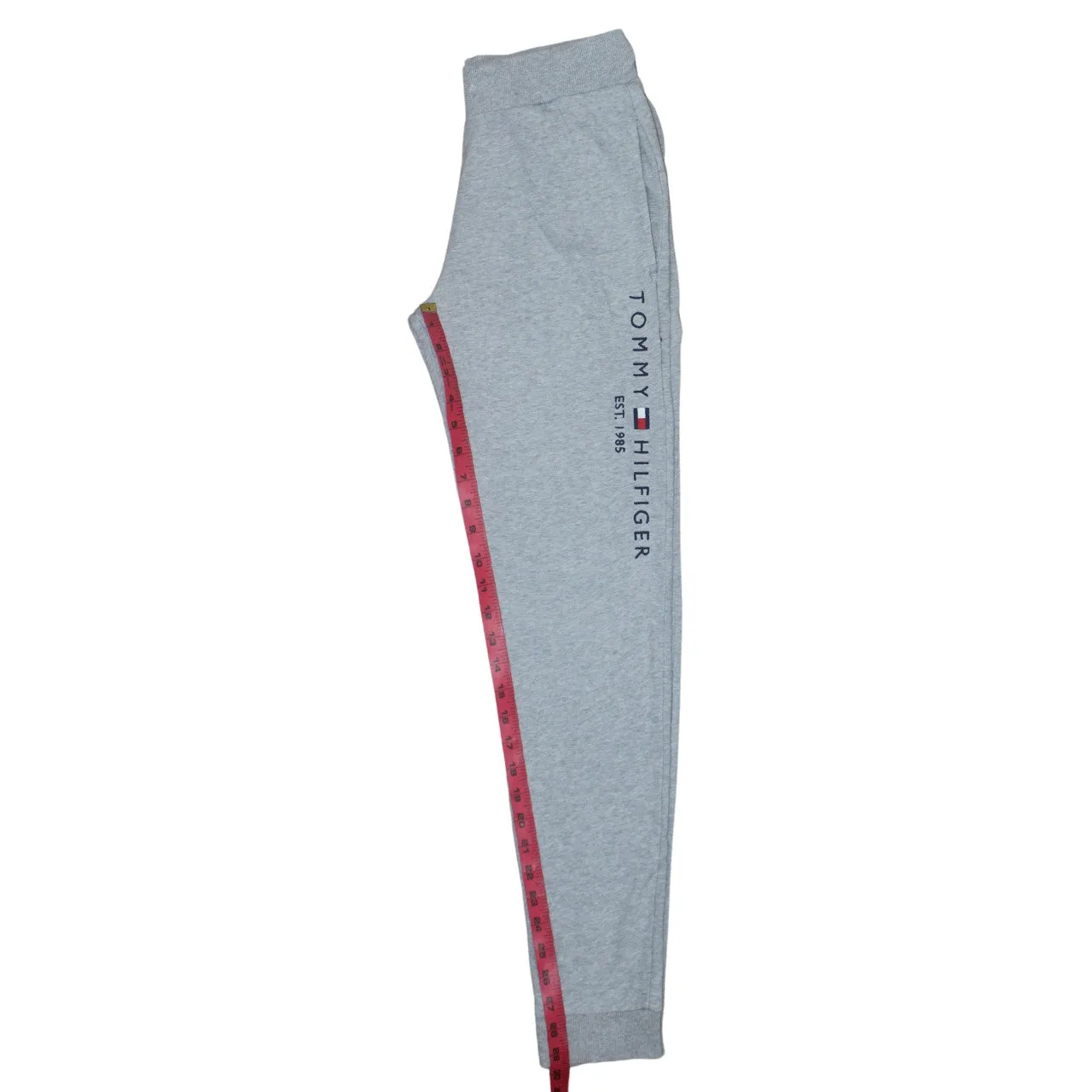Tommy Hilfiger Light Grey Joggers Men’s 28 Printed Leg Logo Cuffed Sweatpants Loungewear sold by Vintage Club product image thumbnail 5