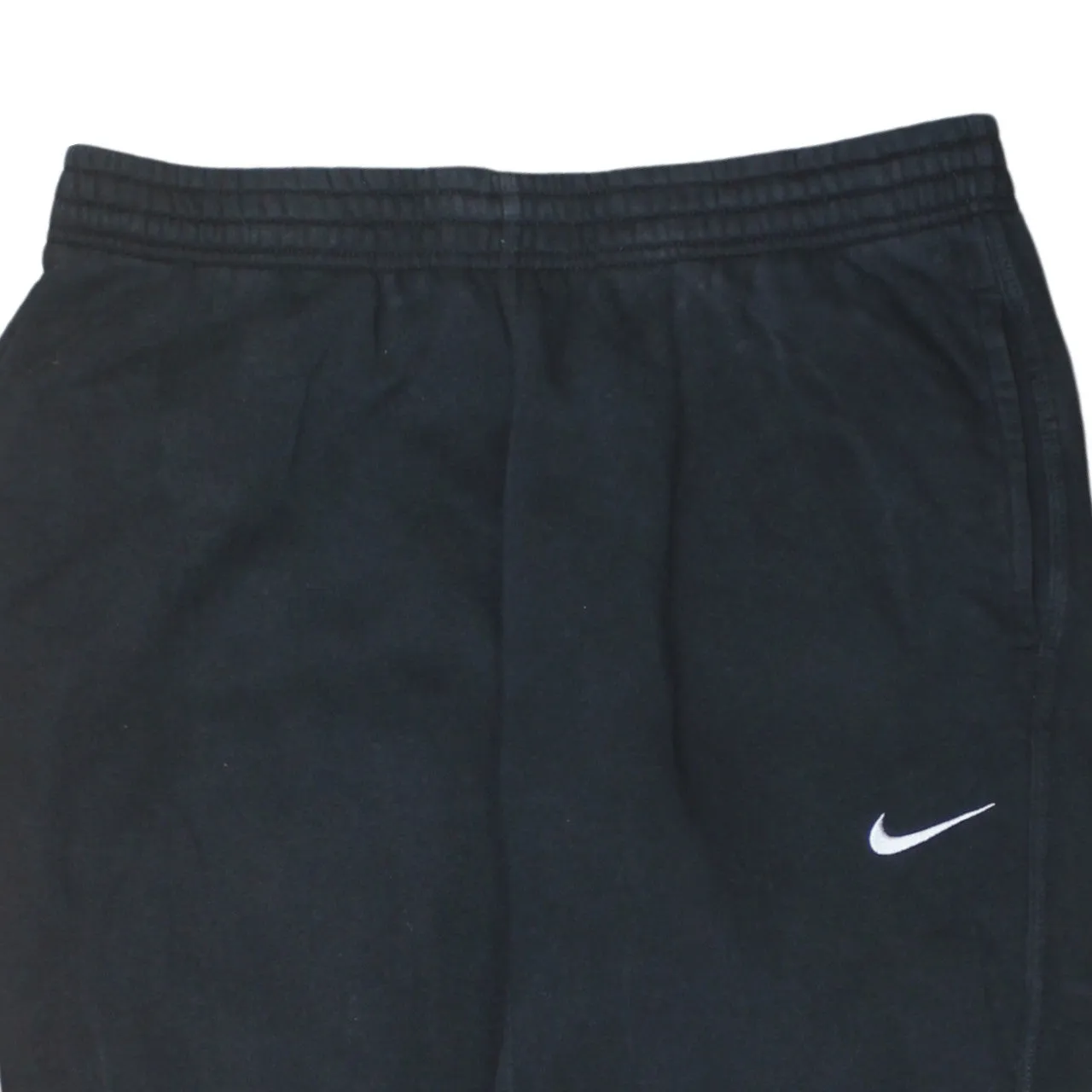 Nike Black Joggers Men’s Large Elastic Waist Cuffed Hem Embroidered Swoosh Sweatpants sold by Vintage Club product image thumbnail 3