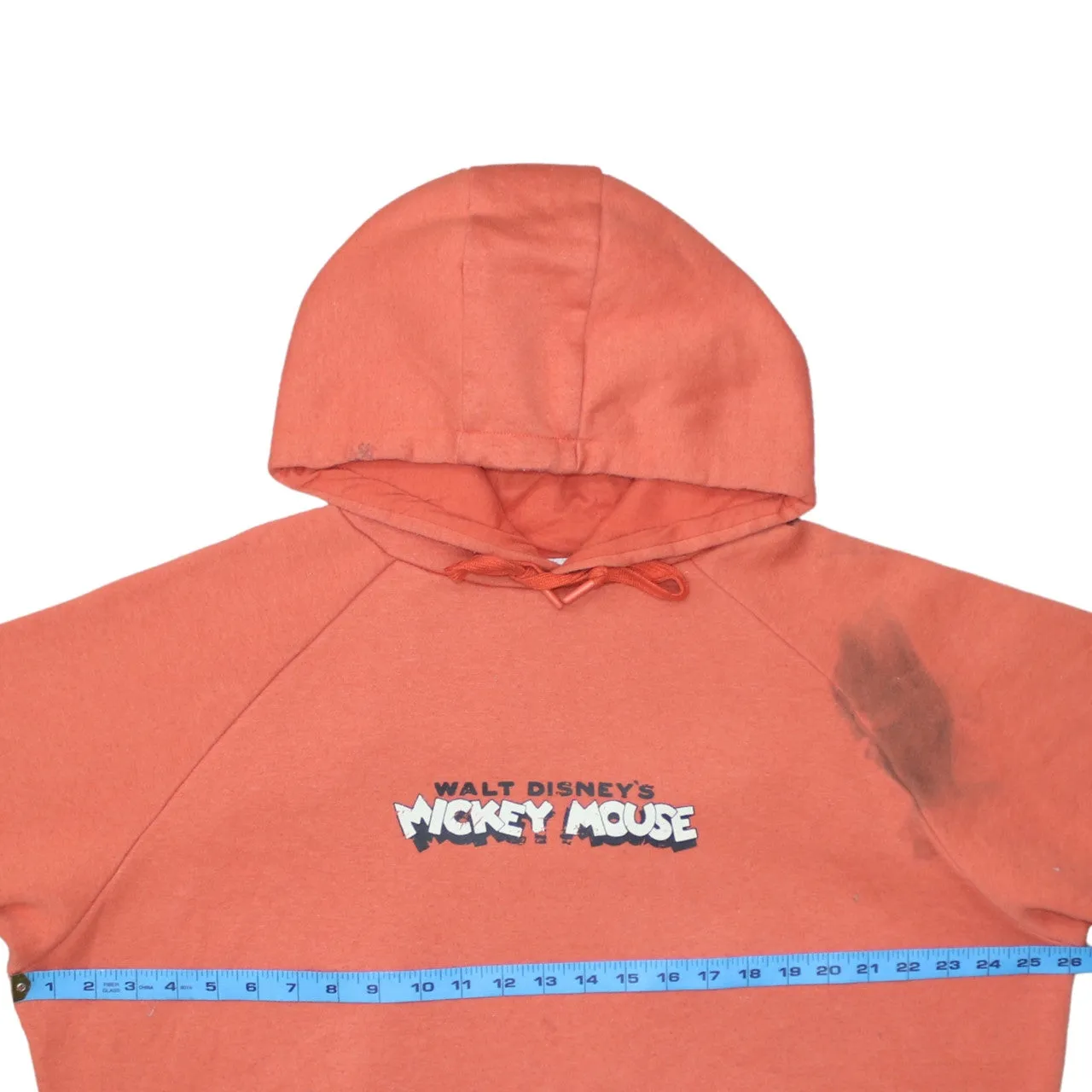 Disney Orange Hoodie Dress Women’s Medium Printed Mickey Mouse Front Back Fleece Sweatshirt sold by Vintage Club product image thumbnail 5