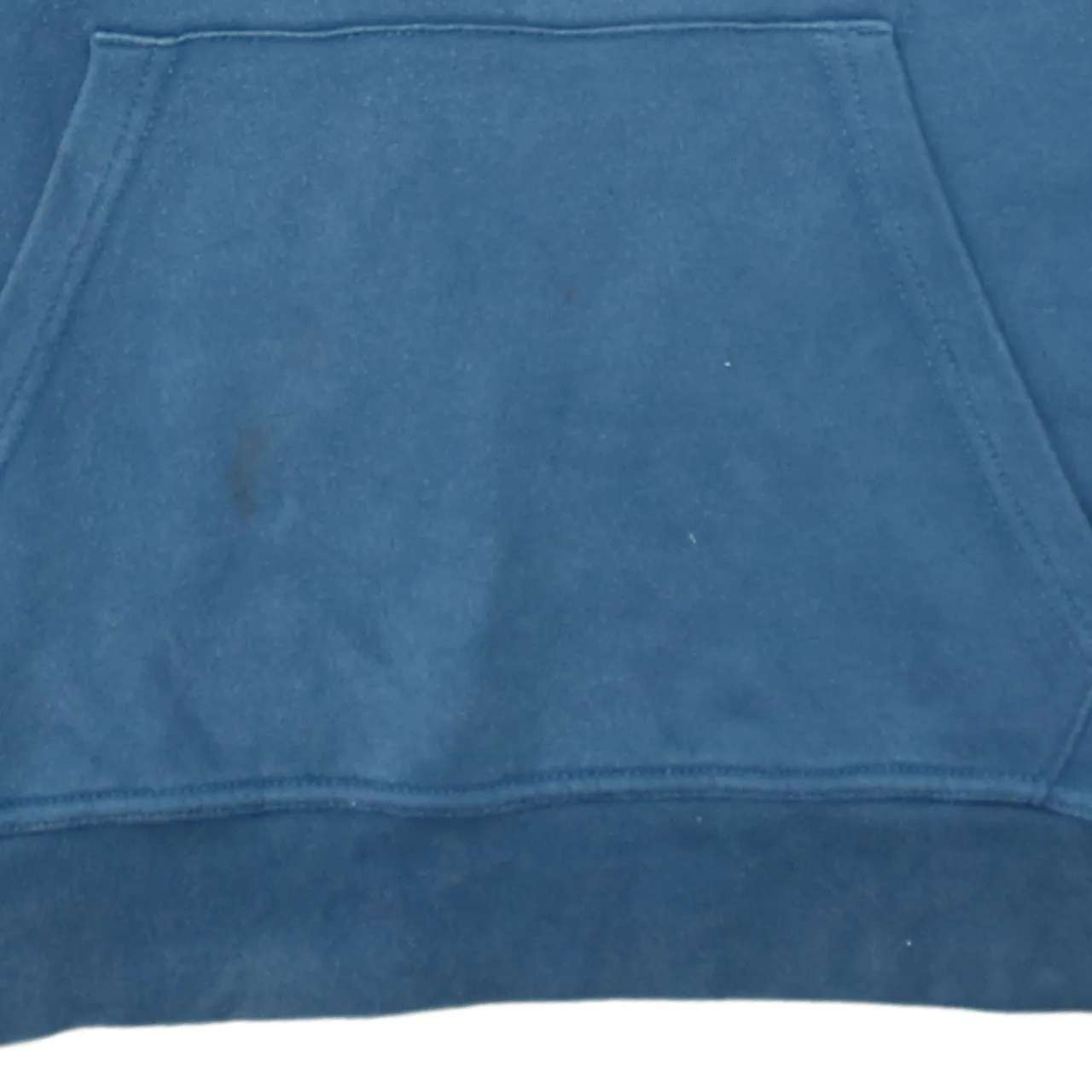 Adidas Blue Hoodie Men's Small Printed Logo Front Pouch Pullover Sweatshirt sold by Vintage Club product image thumbnail 4