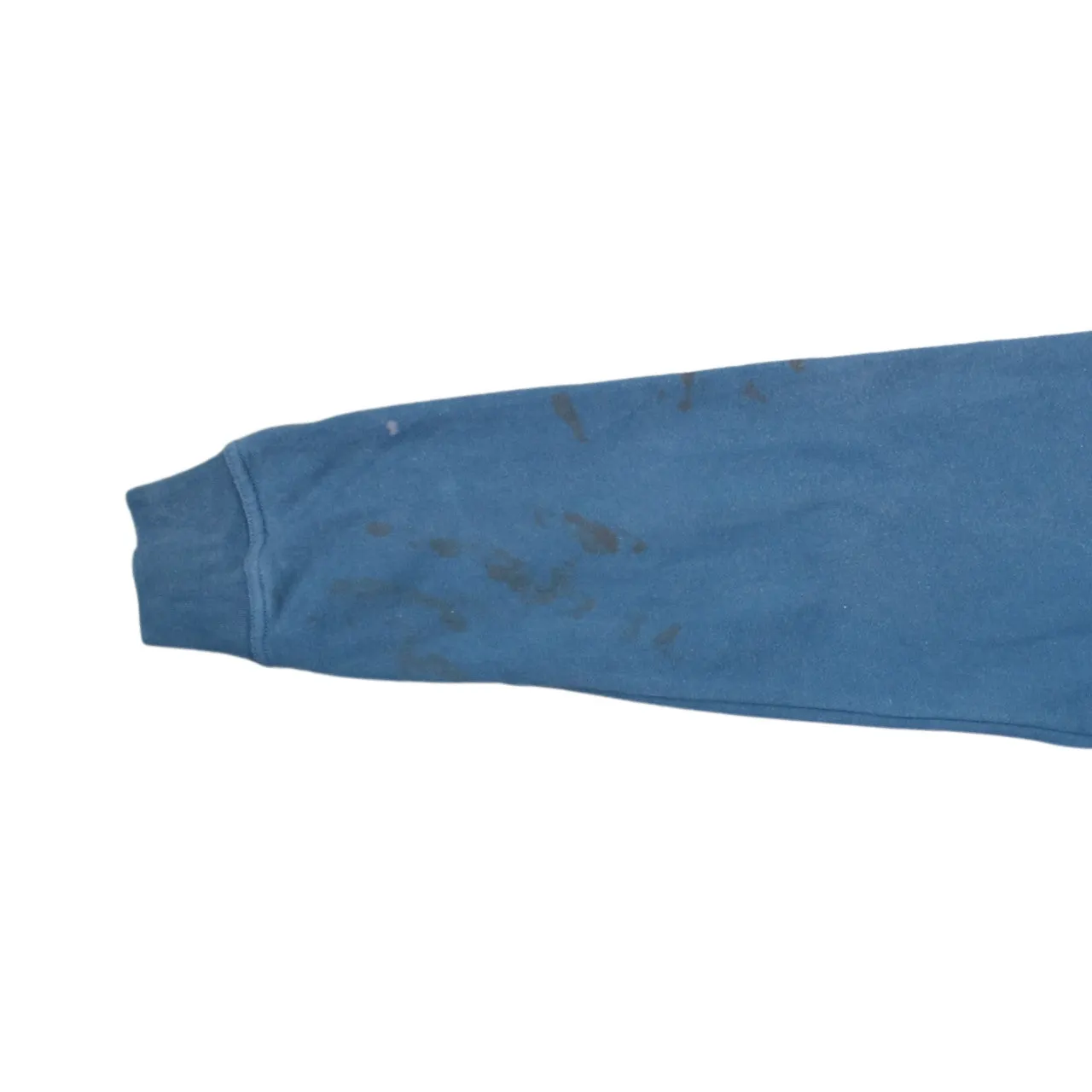 Adidas Blue Hoodie Men's Small Printed Logo Front Pouch Pullover Sweatshirt sold by Vintage Club product image thumbnail 3