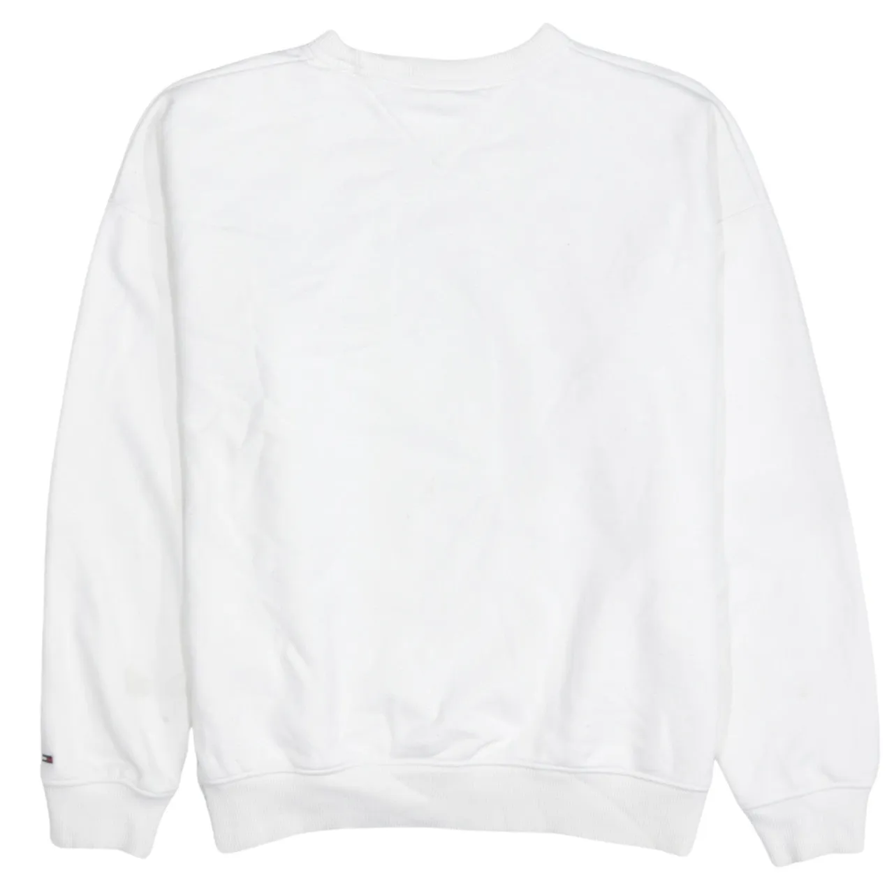 Tommy Hilfiger White Sweatshirt Men's XXSmall Tommy Jeans Embroidered Logo Crewneck Pullover sold by Vintage Club product image thumbnail 2
