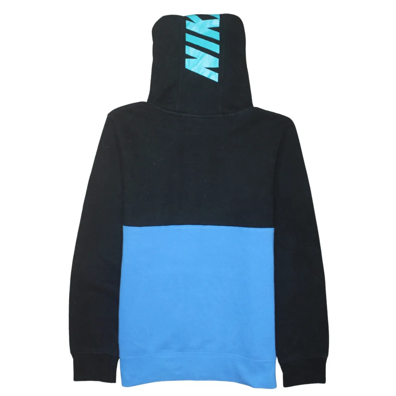 Nike Black Blue Hoodie Women’s XLarge Printed SB Logo Colour Block Pullover Sweatshirt sold by Vintage Club product image thumbnail 2
