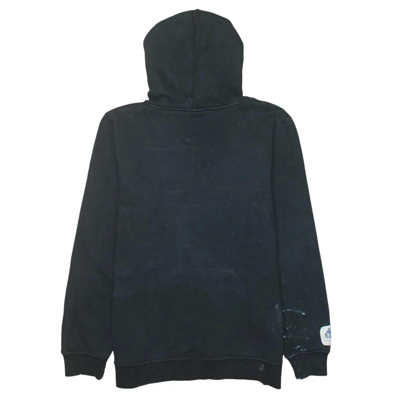 Kappa Black Hoodie Men's XLarge Embroidered Logo Chest Stripe Front Pocket Pullover Sweatshirt sold by Vintage Club product image thumbnail 2