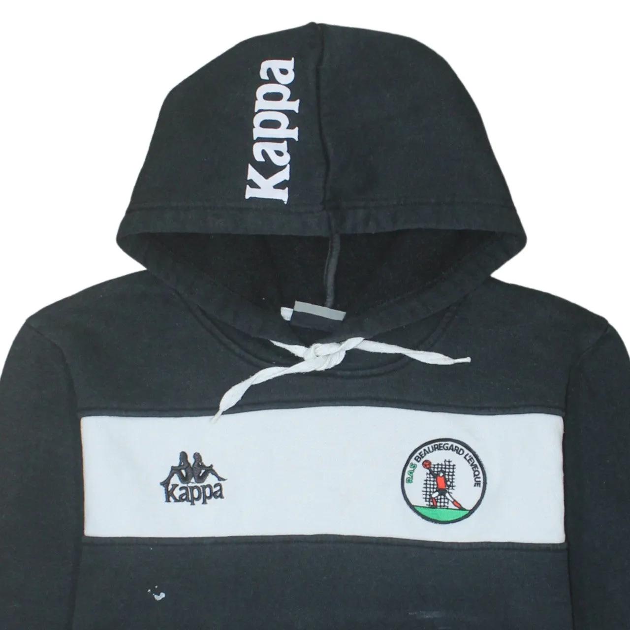 Kappa Black Hoodie Men's XLarge Embroidered Logo Chest Stripe Front Pocket Pullover Sweatshirt sold by Vintage Club product image thumbnail 3