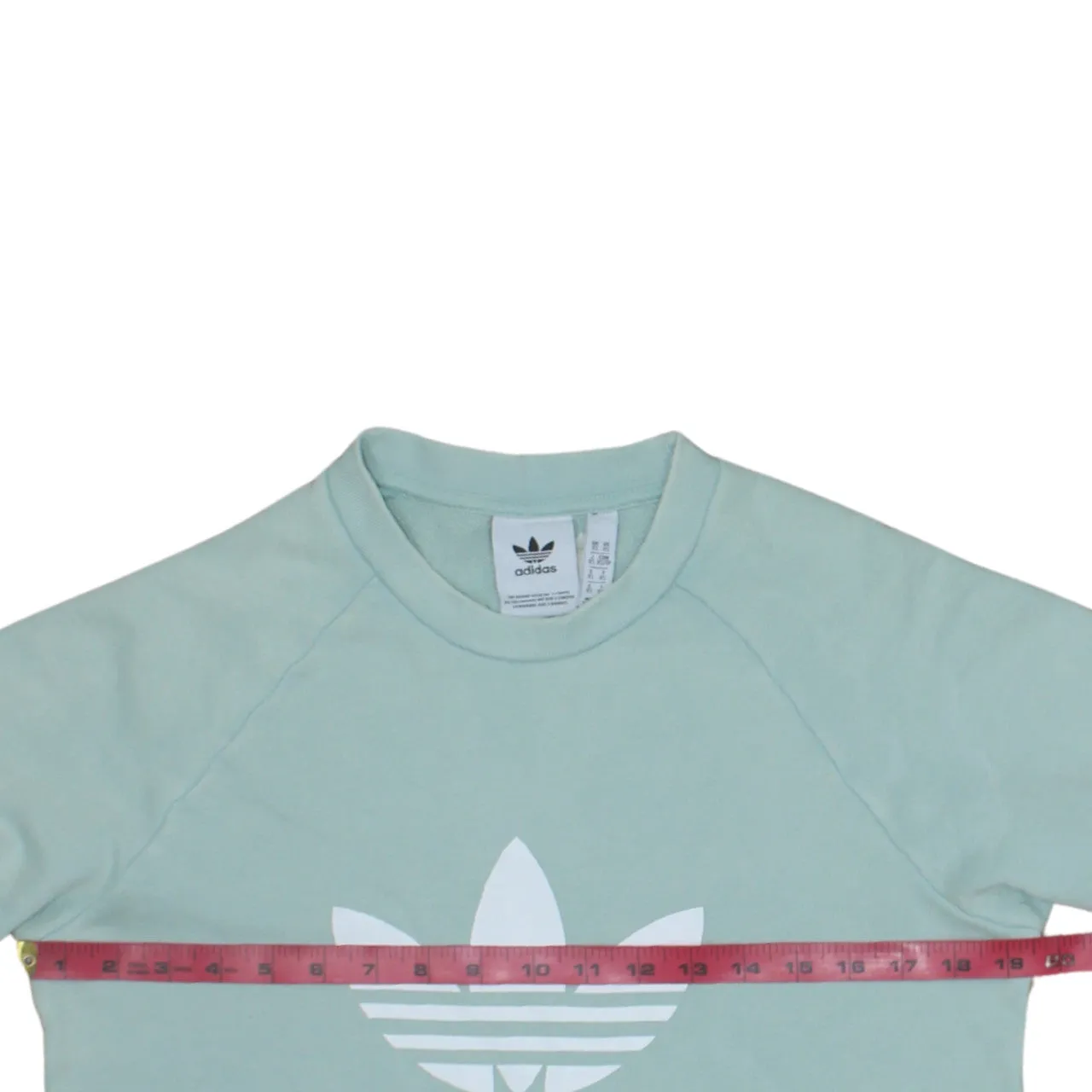 Adidas Mint Green Sweatshirt Men's XSmall Printed Trefoil Logo Raglan Sleeve Pullover Top sold by Vintage Club product image thumbnail 5