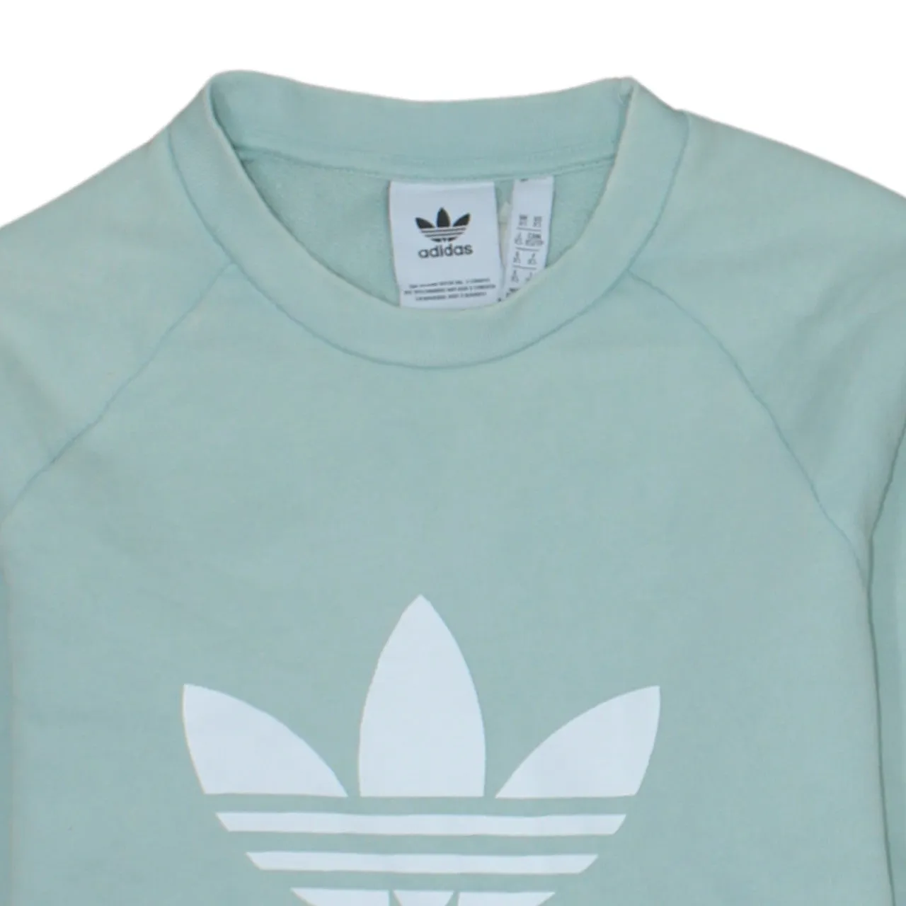 Adidas Mint Green Sweatshirt Men's XSmall Printed Trefoil Logo Raglan Sleeve Pullover Top sold by Vintage Club product image thumbnail 3