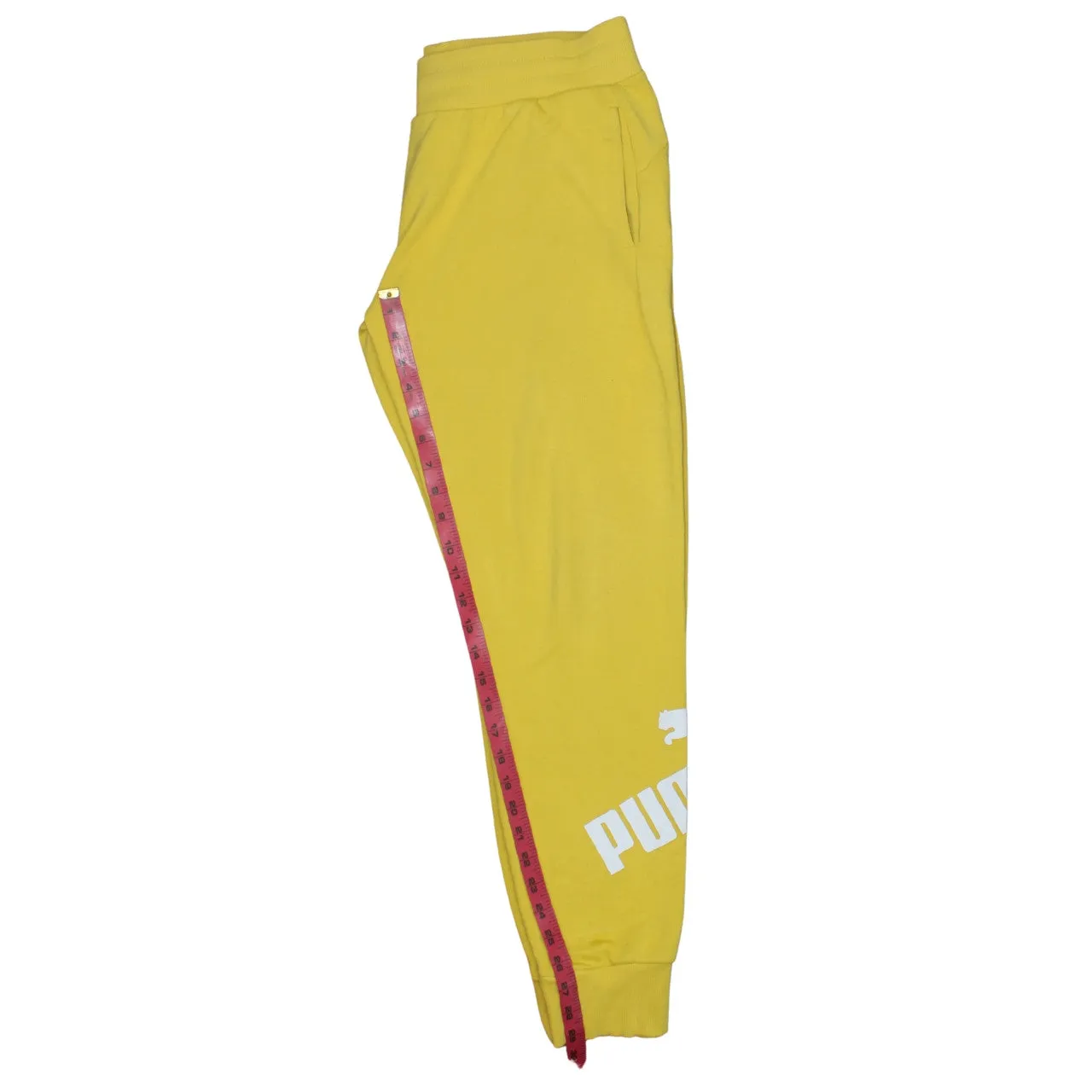 Puma Yellow Joggers Men’s Large Printed Logo Elastic Waist Cuffed Sweatpants sold by Vintage Club product image thumbnail 5