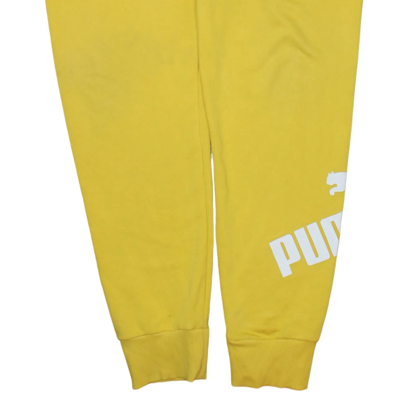 Puma Yellow Joggers Men’s Large Printed Logo Elastic Waist Cuffed Sweatpants sold by Vintage Club product image thumbnail 4
