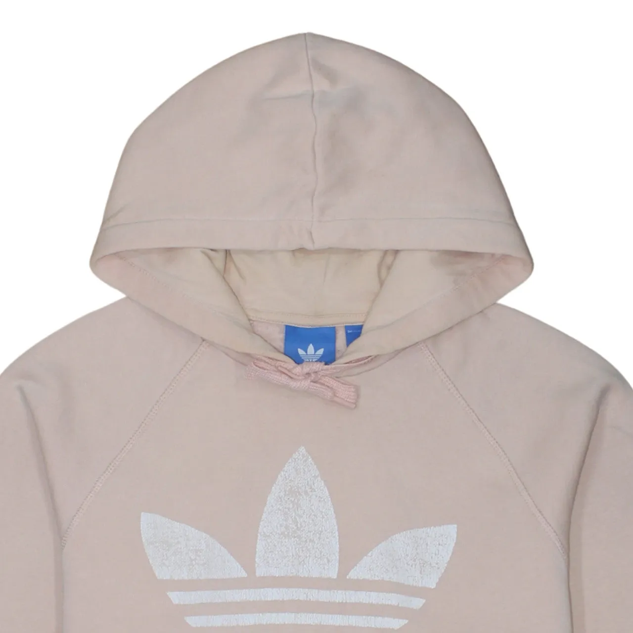 Adidas Light Pink Hoodie Men's Medium Trefoil Printed Logo Front Pocket Pullover Sweatshirt sold by Vintage Club product image thumbnail 3