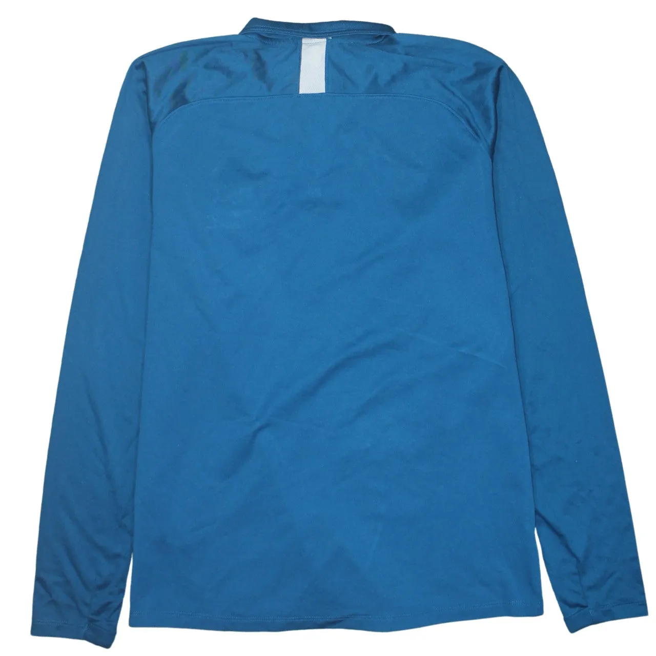 Nike Teal Blue Quarter Zip Sweatshirt Men's Large Printed Crest Logo Training Top sold by Vintage Club product image thumbnail 2