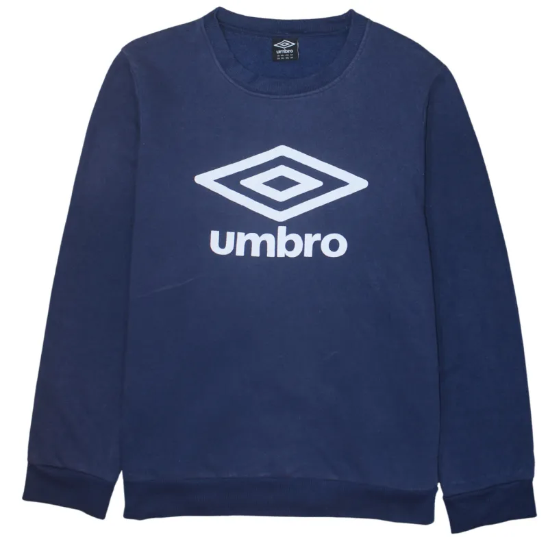 Umbro Navy Blue Sweatshirt Women's XXLarge Printed Logo Crewneck Pullover Fleece Top sold by Vintage Club