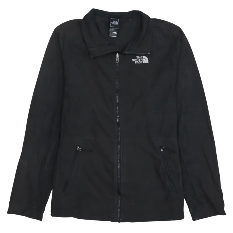 The North Face Black Fleece Jacket Men's Large Full Zip Embroidered Logo Pockets Outerwear sold by Vintage Club
