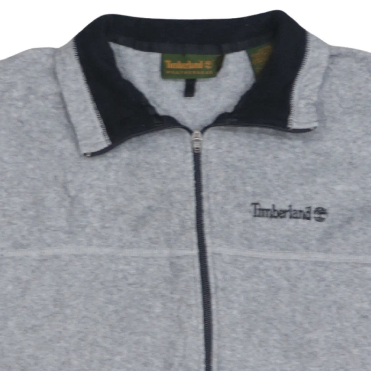 Timberland Light Grey Gilet Women's 5XL Embroidered Chest Logo Zip Pockets Fleece Vest sold by Vintage Club product image thumbnail 3