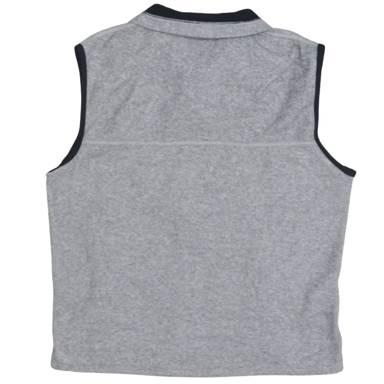 Timberland Light Grey Gilet Women's 5XL Embroidered Chest Logo Zip Pockets Fleece Vest sold by Vintage Club product image thumbnail 2