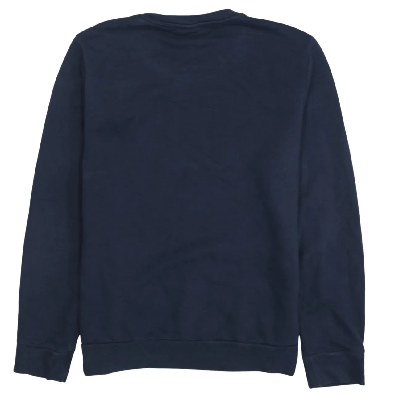 Adidas Navy Blue Sweatshirt Men's Small Printed Logo Crewneck Pullover Fleece Top sold by Vintage Club product image thumbnail 2