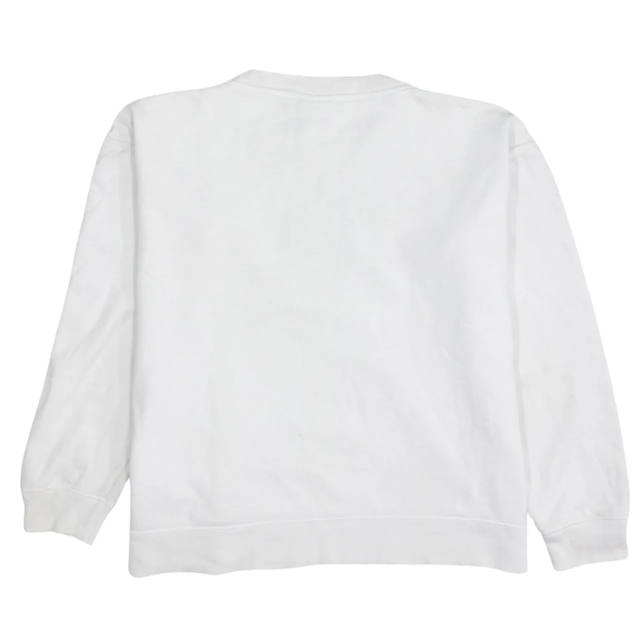 Champion White Sweatshirt Men's Small Printed Logo Tape Sleeve Crewneck Pullover Top sold by Vintage Club product image thumbnail 2