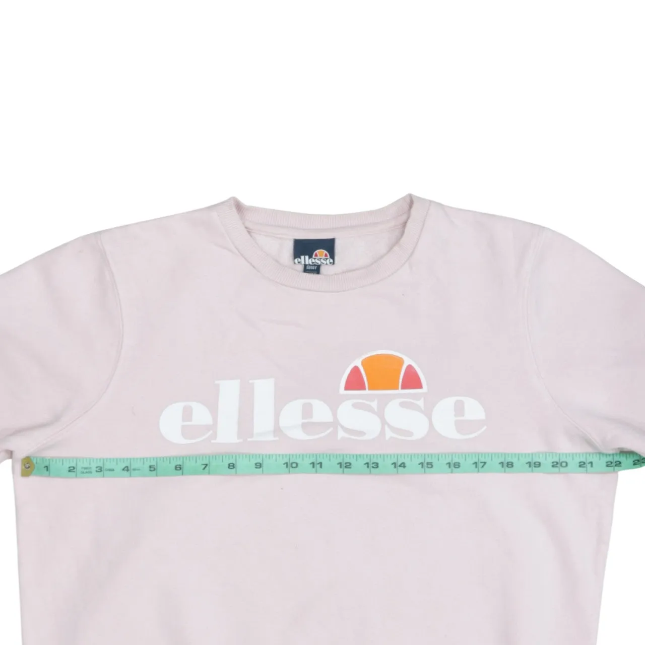 Ellesse Light Pink Sweatshirt Women's Large Printed Logo Crewneck Pullover Fleece Top sold by Vintage Club product image thumbnail 5