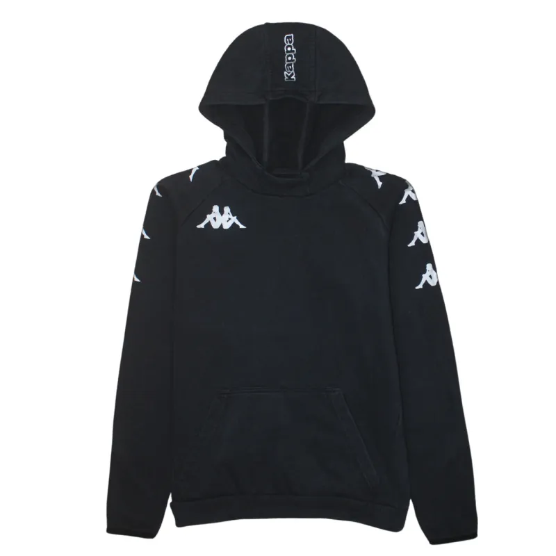 Kappa Black Hoodie Women’s Medium Logo Tape Sleeves Printed Omini Hooded Sweatshirt sold by Vintage Club