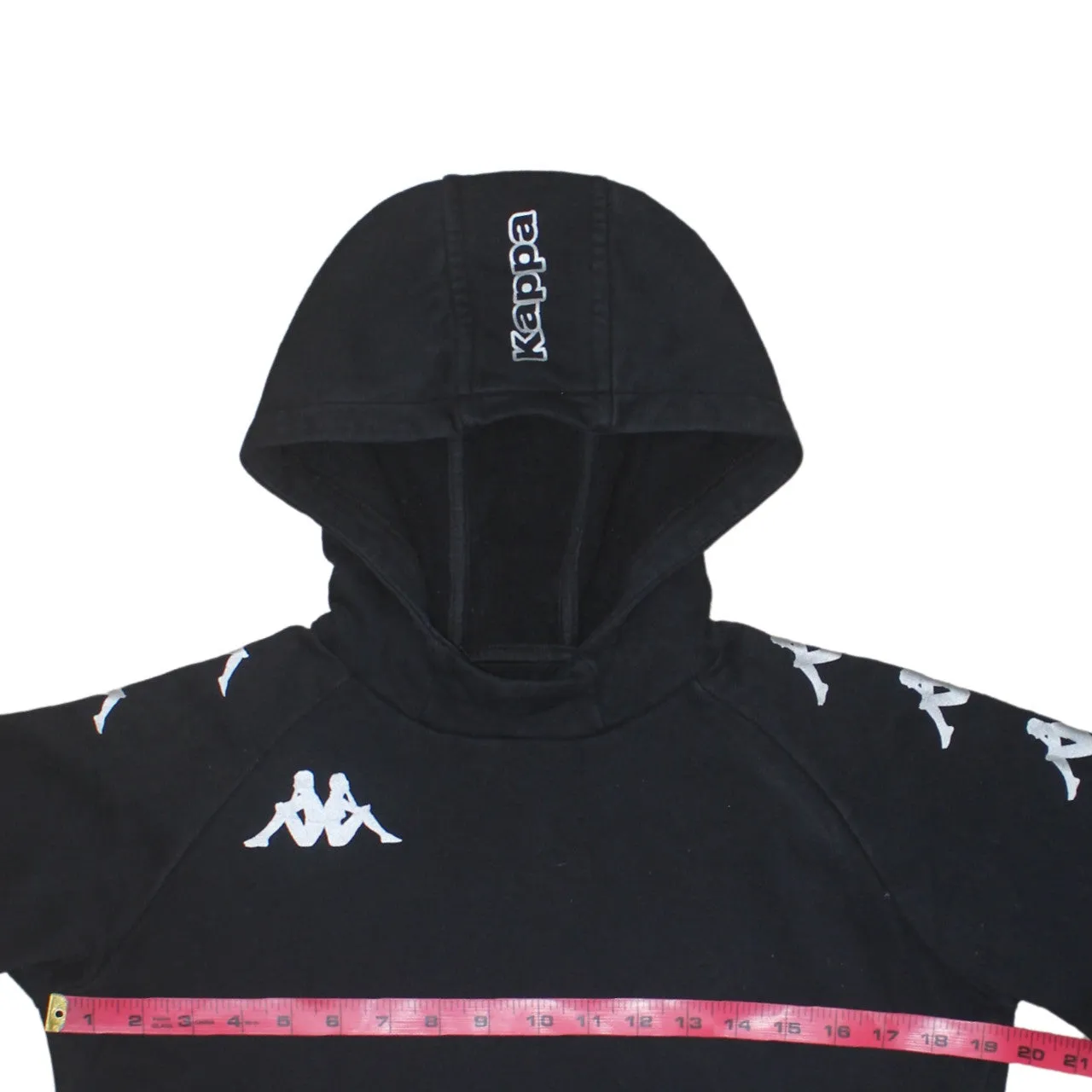 Kappa Black Hoodie Women’s Medium Logo Tape Sleeves Printed Omini Hooded Sweatshirt sold by Vintage Club product image thumbnail 5