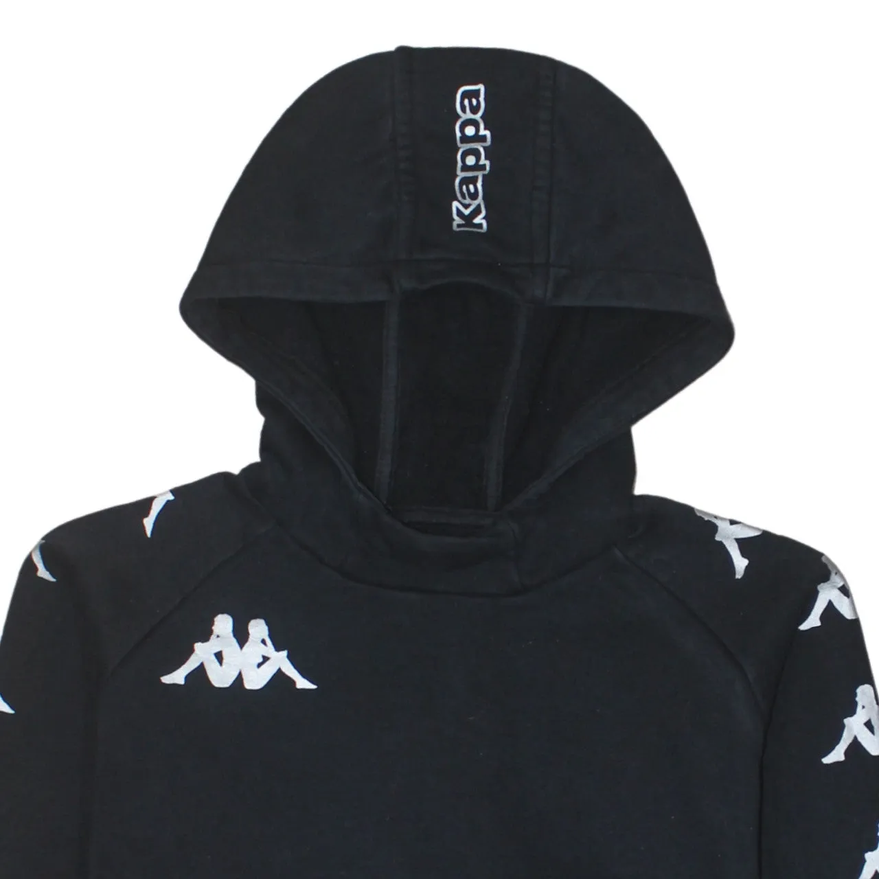 Kappa Black Hoodie Women’s Medium Logo Tape Sleeves Printed Omini Hooded Sweatshirt sold by Vintage Club product image thumbnail 3
