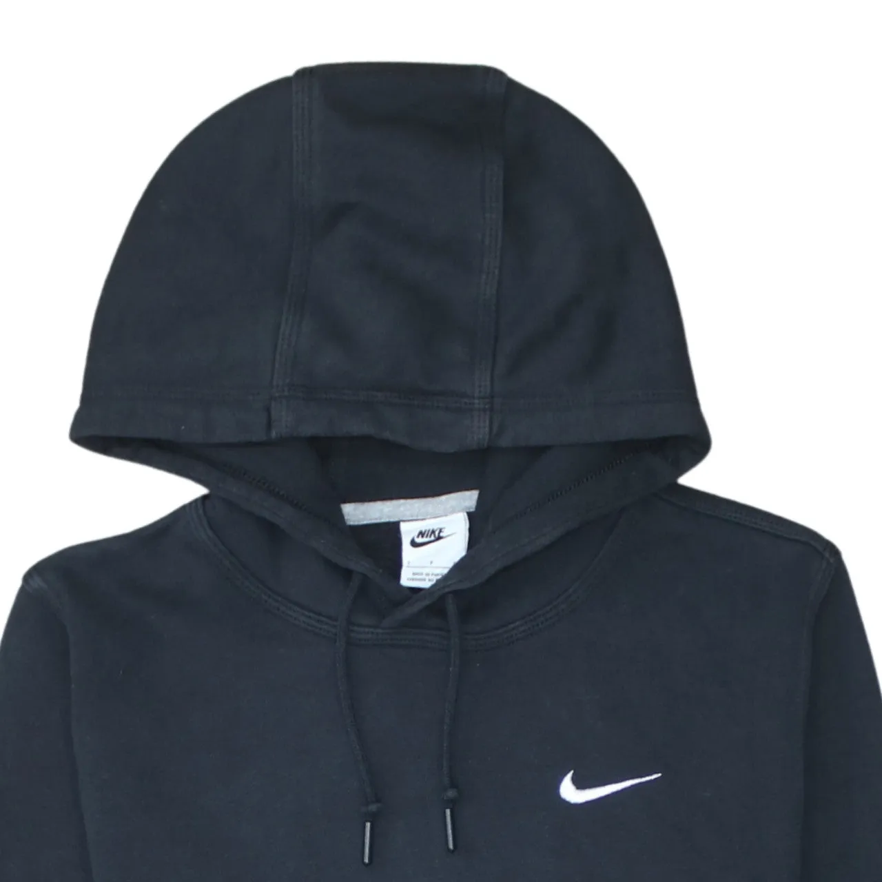 Nike Black Hoodie Men's Small Embroidered Swoosh Front Pocket Pullover Sweatshirt sold by Vintage Club product image thumbnail 3