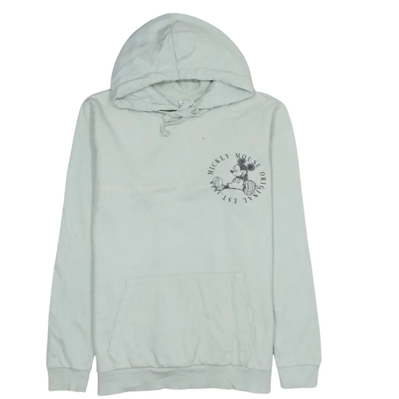 Disney Mint Green Hoodie Women's XLarge Printed Mickey Mouse Graphic Pullover Sweatshirt sold by Vintage Club