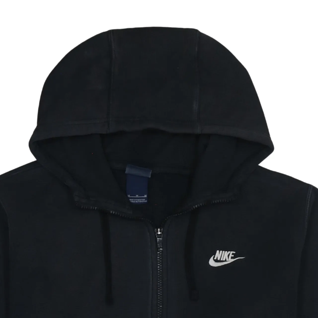 Nike Black Full Zip Hoodie Men’s Medium Embroidered Swoosh Split Pocket Sweatshirt sold by Vintage Club product image thumbnail 3