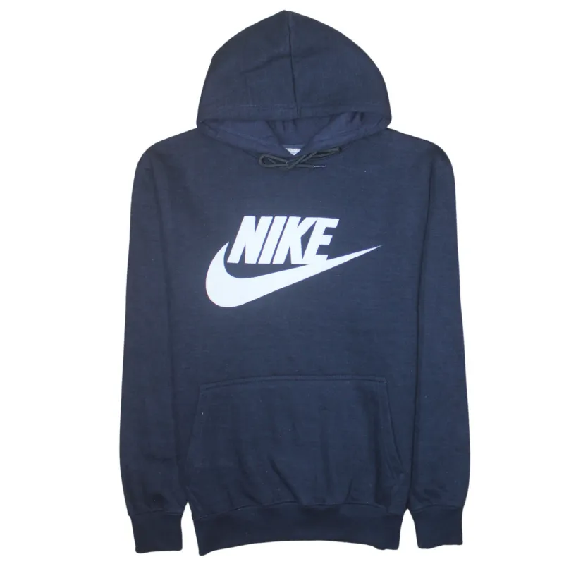Nike 90's Center Middle Swoosh Pullover Hoodie Small Navy Blue sold by Vintage Club