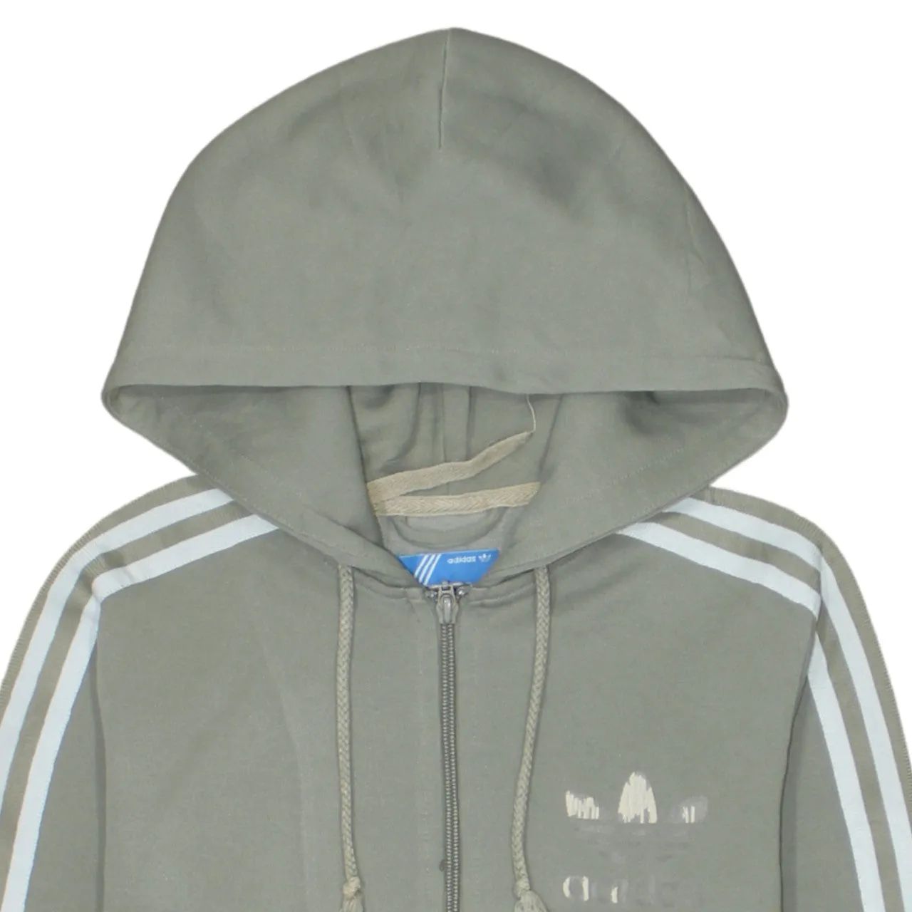 Adidas 90's Striped Sleeve Full Zip Up Hoodie Small Green sold by Vintage Club product image thumbnail 3