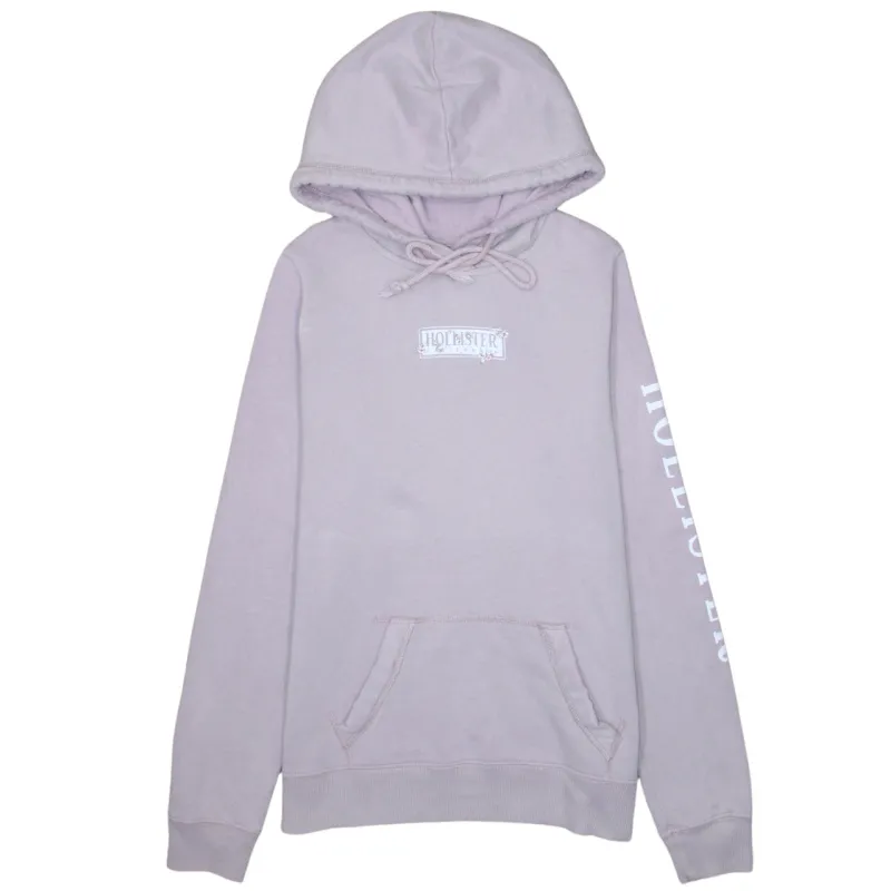 Hollister 90's Drawstring Pockets Pullover Hoodie Small Pink sold by Vintage Club