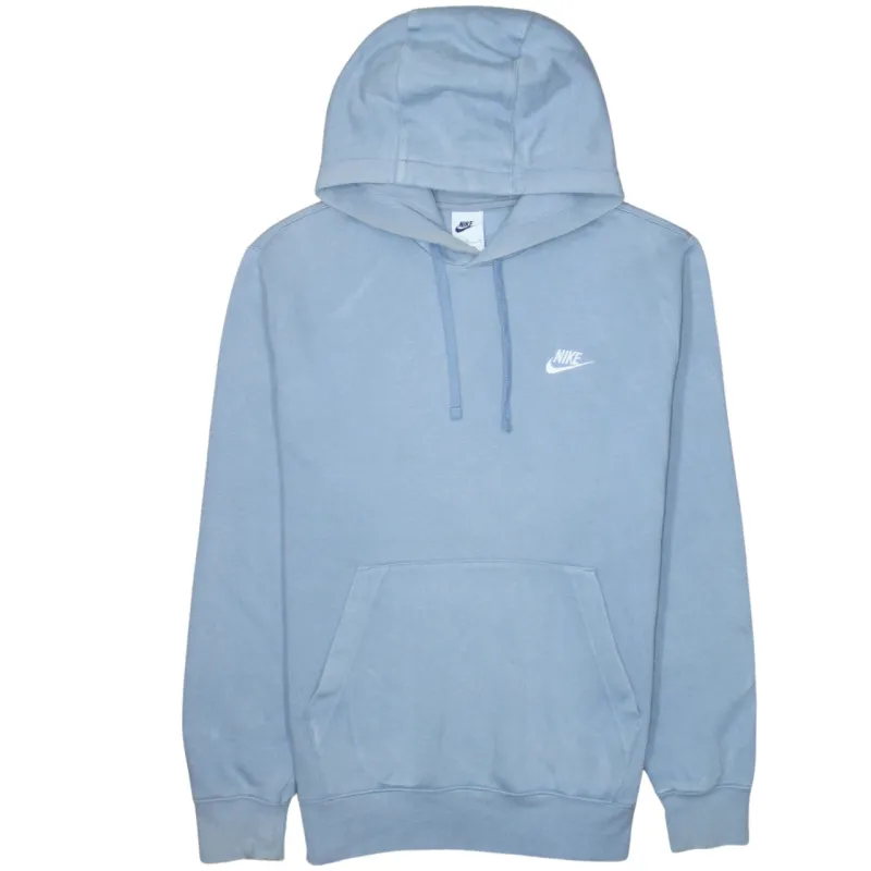 Nike 90's Swoosh Pullover Hoodie Small Blue sold by Vintage Club