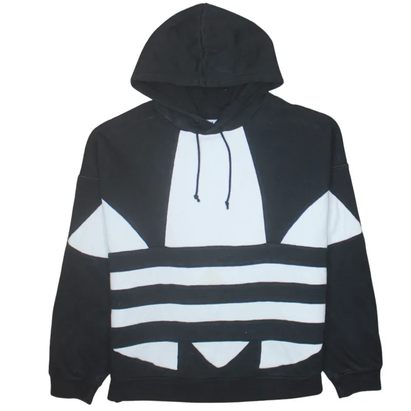 Adidas 90's Plain Pullover Hoodie Large Black sold by Vintage Club