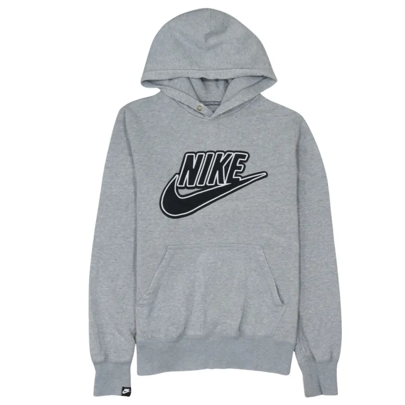 Nike 90's Center Middle Swoosh Pullover Hoodie Medium Grey sold by Vintage Club