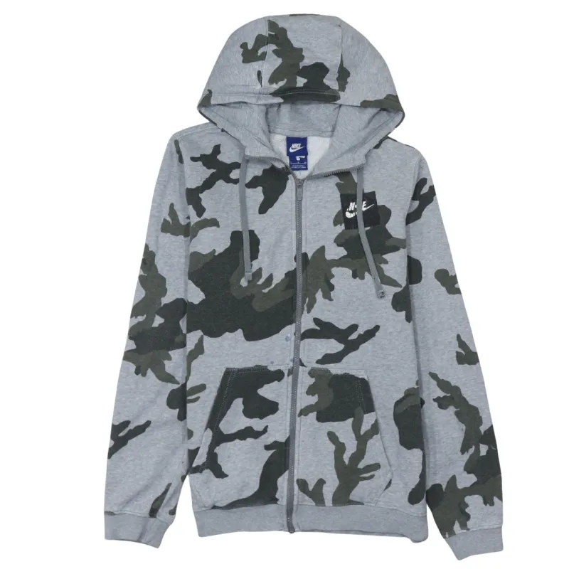 Nike 90's Swoosh Full Zip Up Hoodie Small Grey sold by Vintage Club