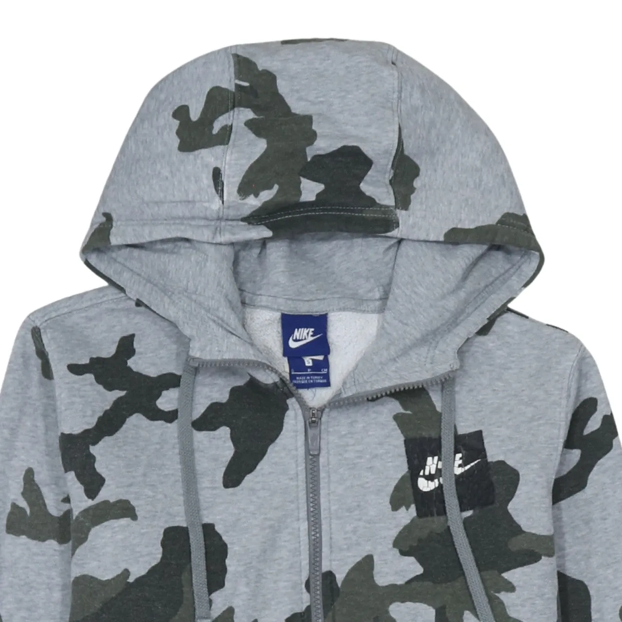 Nike 90's Swoosh Full Zip Up Hoodie Small Grey sold by Vintage Club product image thumbnail 3