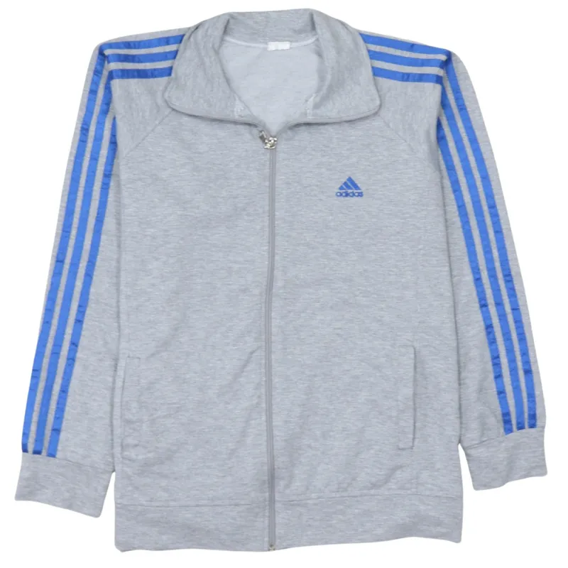 Adidas 90's Striped Sleeve Full Zip Up Sweatshirt Small  Grey sold by Vintage Club