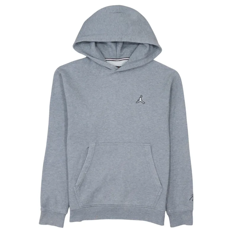 Jordan 90's Drawstring Pockets Pullover Hoodie Small Grey sold by Vintage Club