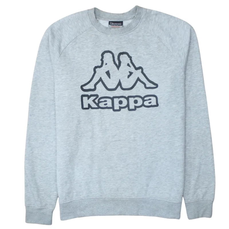 Kappa 90's Spellout Crew Neck Sweatshirt Medium Grey sold by Vintage Club