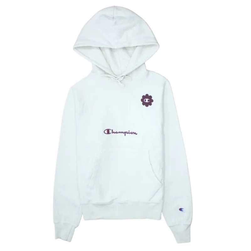 Champion 90's Drawstring Pockets Pullover Hoodie XSmall White sold by Vintage Club